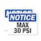 Signmission Max 30 PSI, 10 in W x Rectangle, Plastic OS-2PACK-NS-P-710-L-14155 - alternate 1